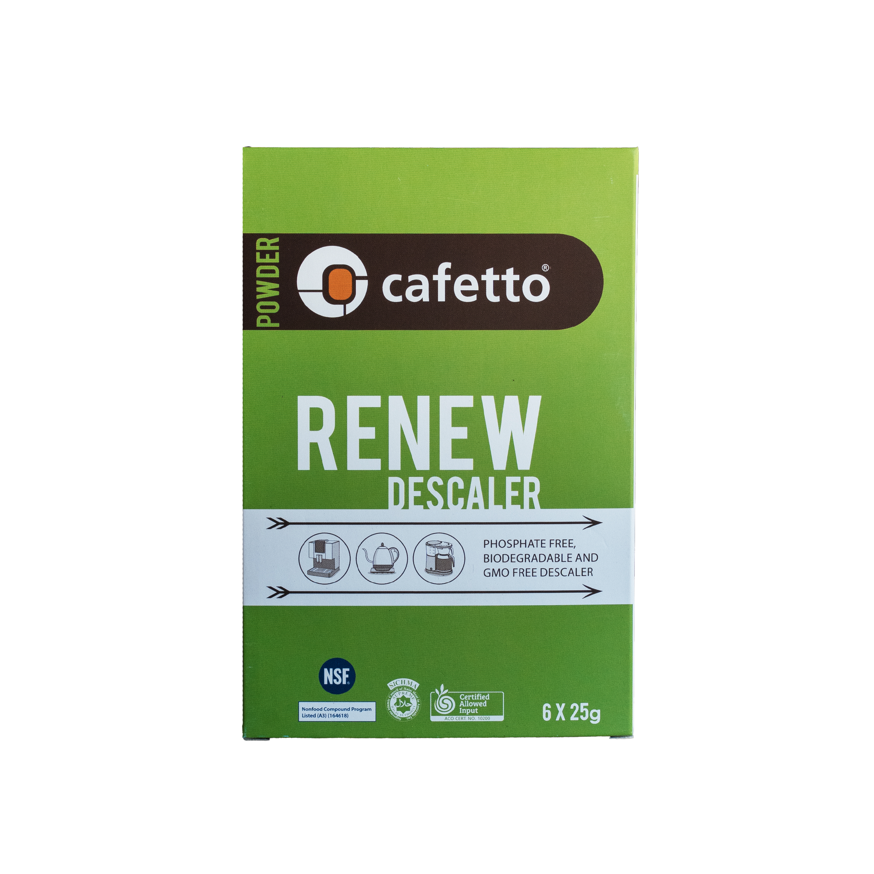 Cafetto Renew Descaler Eco Descaler for Coffee Machines BULLET