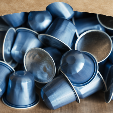 22 Caliber Aluminium Coffee Pods - Ammunition Box close up