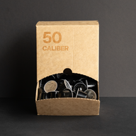 50 Caliber Aluminium Coffee Pods - Ammunition Box packaging