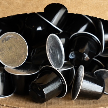 50 Caliber Aluminium Coffee Pods - Ammunition Box close up